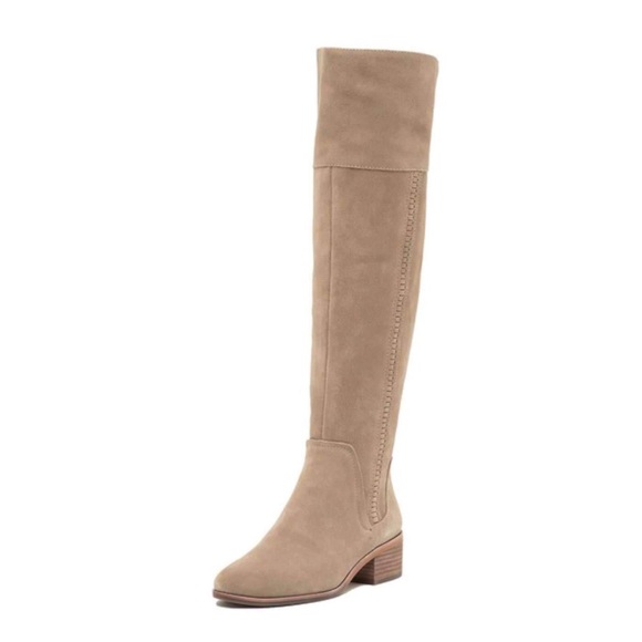 Vince Camuto Kochelda Taupe Suede Over The Knee Boots Size 8M - Picture 1 of 9